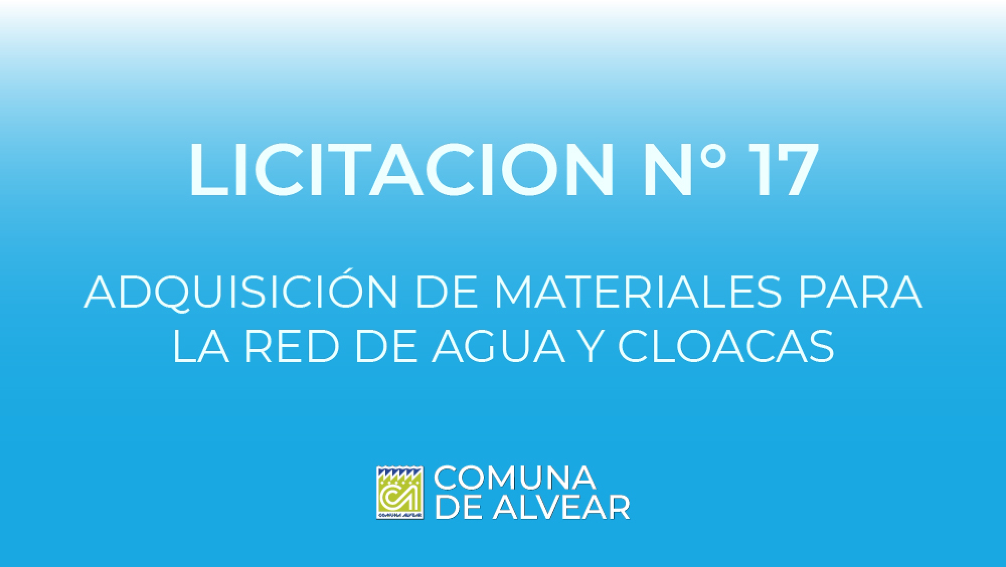 ADQUISICIÓN DE MATERIALES PARA LA RED DE AGUA Y CLOACAS