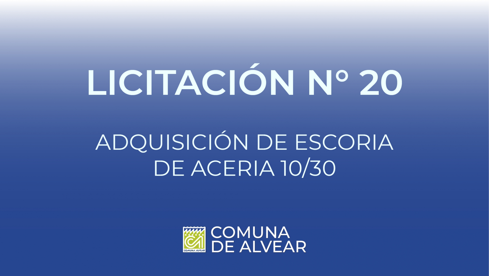 ADQUISICIÓN DE ESCORIA DE ACERIA 10/30 TIPO PREMIUM PARA MANTENIMIENTO DE CALLES