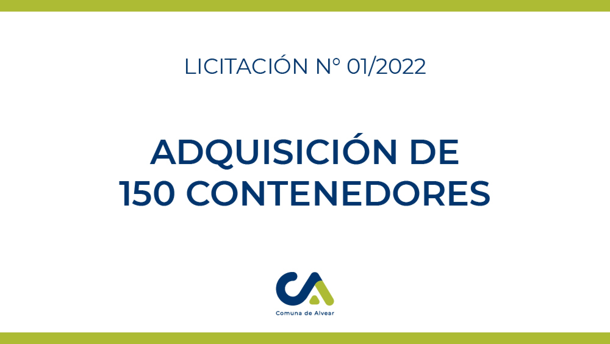 ADQUISICIÓN DE 150 CONTENEDORES