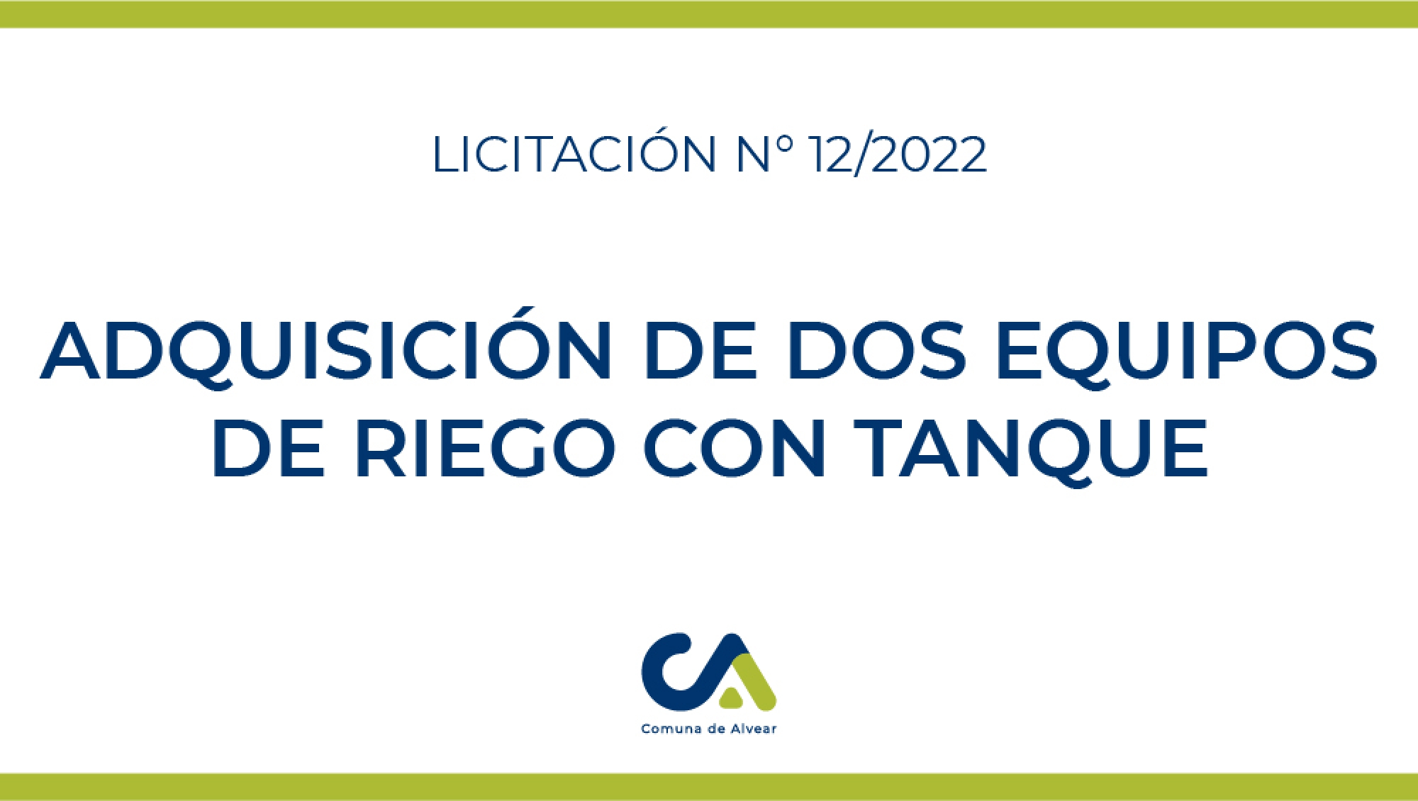 LICITACIÓN PÚBLICA Nº 12/22
