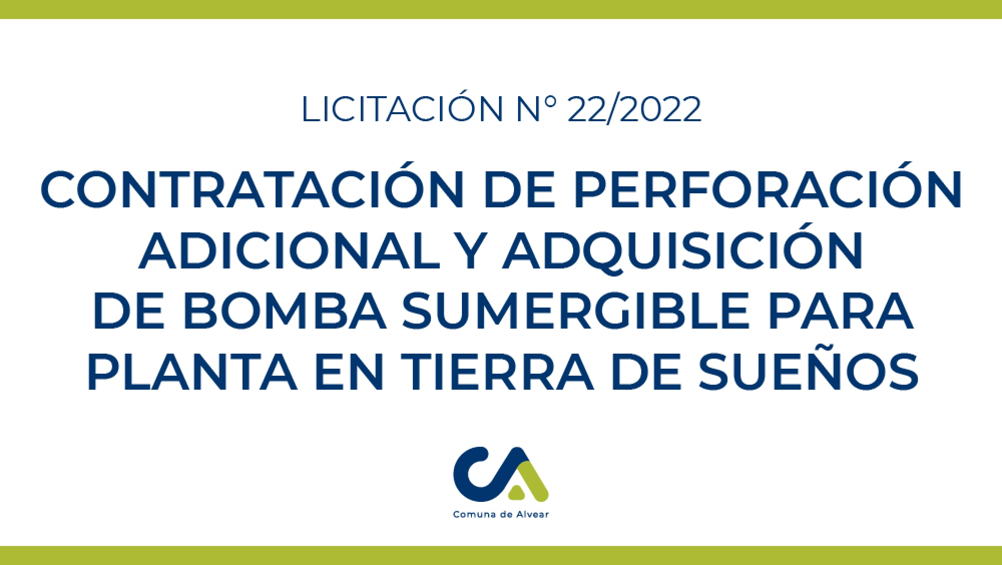 LICITACIOÓN PÚBLICA N° 22/22