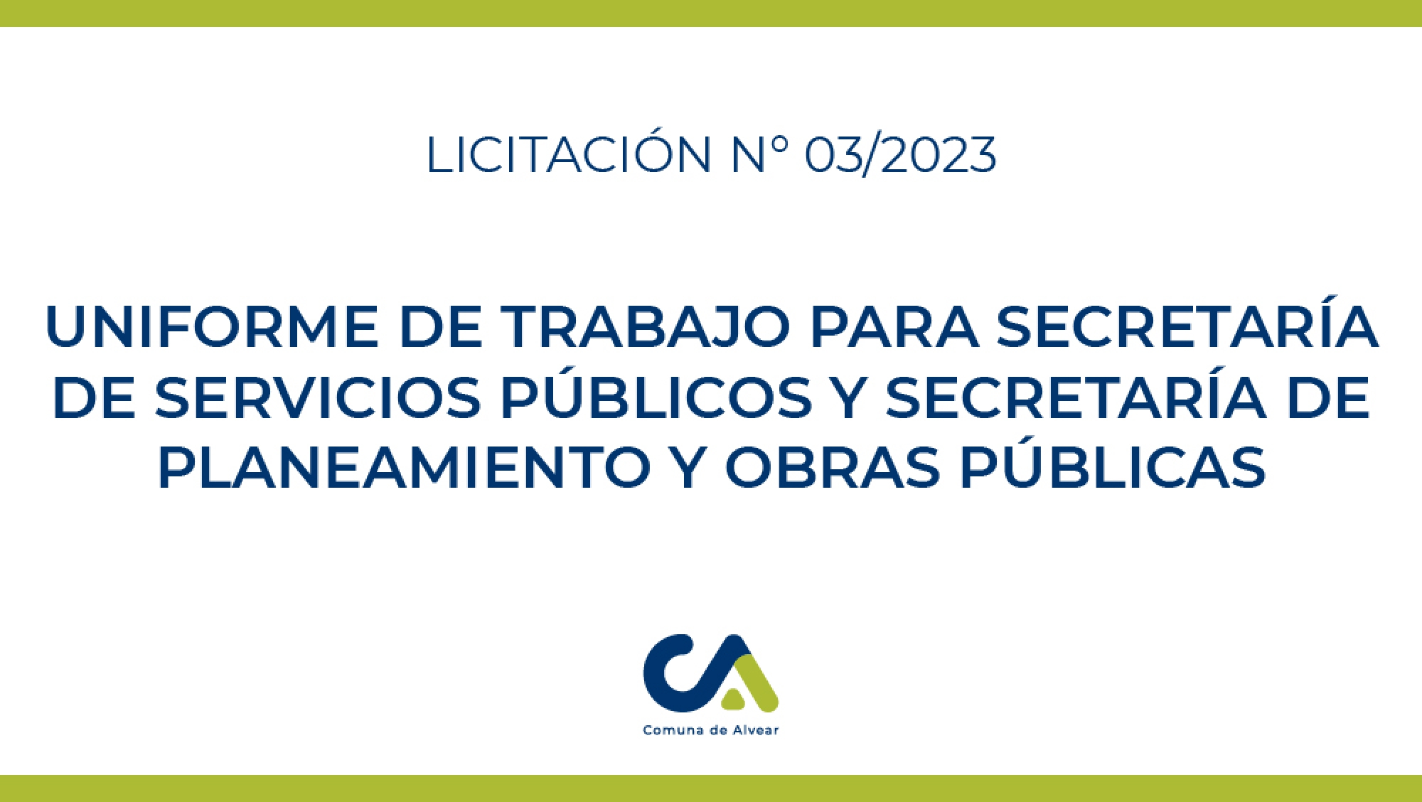 LICITACIOÓN PÚBLICA N° 03/23