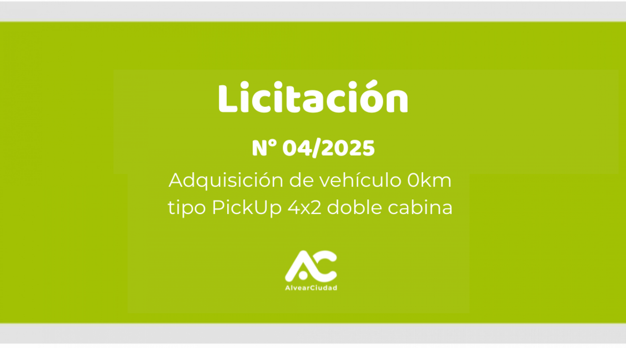 Licitación pública n°04/2025